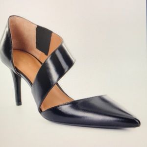 Calvin Klein Gella Leather Asymmetrical pump/ 10